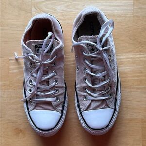 Converse All Star Light Pink Velvet Sneakers women’s size 7 8